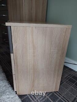 Large Sideboard + Smaller Chest Drawers, Modern Brown + Light Wood Cupboard TV
