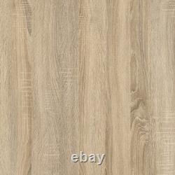 Large Sideboard White & Oak, 3 Drawers & 2 Doors, Modern Storage Cabinet