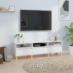 Large Sideboard With Drawers And Display Shelves Open Storage Wooden TV Cabinet