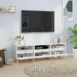 Large Sideboard With Drawers And Display Shelves Open Storage Wooden TV Cabinet