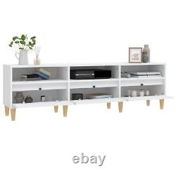 Large Sideboard With Drawers And Display Shelves Open Storage Wooden TV Cabinet