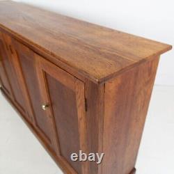 Large Solid English Oak 4 Door School Cabinet C. 1920