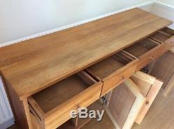 Large Solid Oak Sideboard -4 Door, 4 Drawer