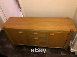 Large Solid Oak Sideboard Storage Cabinet 2 Door 3 Drawer