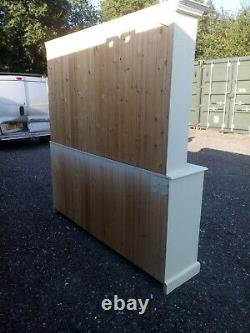 Large Solid Pine Farmhouse Welsh Dresser Sideboard 4 Drawers 4 Cupboard Doors
