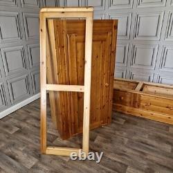 Large Solid Pine Wooden Double Wardrobe & Drawers Country Vintage Farmhouse