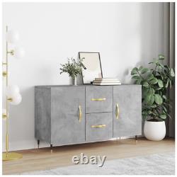 Large Storage Cupboard With Shelves Grey Wooden Sidecabinet Storage Drawers Unit