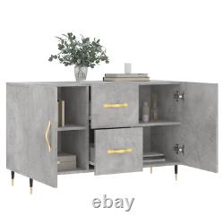 Large Storage Cupboard With Shelves Grey Wooden Sidecabinet Storage Drawers Unit