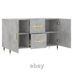 Large Storage Cupboard With Shelves Grey Wooden Sidecabinet Storage Drawers Unit