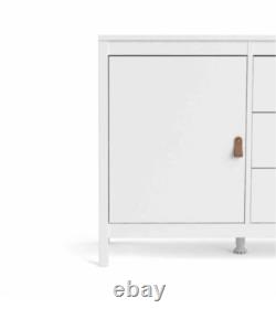 Large Storage Sideboard Vintage Retro Cabinet Cupboard Chest Drawers Unit White