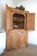 Large Stripped Pine Victorian Corner Cupboard Larder Farmhouse Antique Cabinet