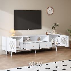 Large TV Stand for 80 inch TV with 2 Doors 2 Drawers TV base Cabinet TV Lowboard