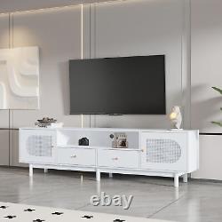 Large TV Stand for 80 inch TV with 2 Doors 2 Drawers TV base Cabinet TV Lowboard