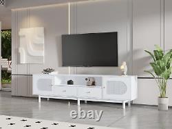 Large TV Stand for 80 inch TV with 2 Doors 2 Drawers TV base Cabinet TV Lowboard