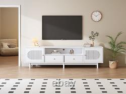 Large TV Stand for 80 inch TV with 2 Doors 2 Drawers TV base Cabinet TV Lowboard