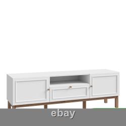 Large TV Unit 2 Doors, 1 Drawer, Optional LED Lighting, Modern Media Stand