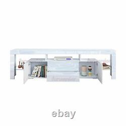 Large TV Unit Cabinet 200CM WIDTH with Doors & Drawers, High Gloss TV Stand LED