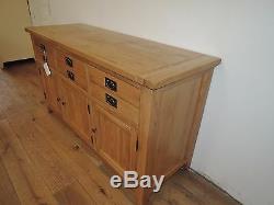 Large Vancouver Premium Solid Oak 3 Drawer 3 Door Sideboard Vxd005ex