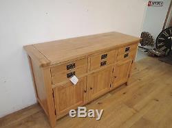 Large Vancouver Premium Solid Oak 3 Drawer 3 Door Sideboard Vxd005ex