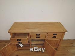 Large Vancouver Premium Solid Oak 3 Drawer 3 Door Sideboard Vxd005ex