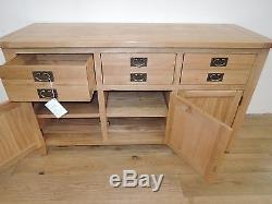 Large Vancouver Premium Solid Oak 3 Drawer 3 Door Sideboard Vxd005ex