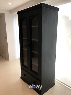 Large Victorian 2 Door Gothic Cupboard 5 shelves over 1 large drawer