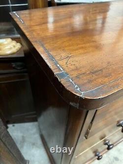 Large Victorian Mahogany & Veneer Chest Of Drawers