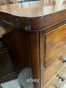 Large Victorian Mahogany & Veneer Chest Of Drawers