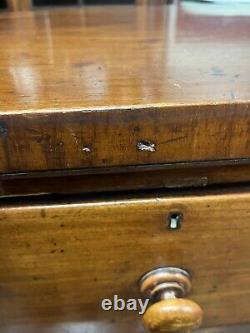 Large Victorian Mahogany & Veneer Chest Of Drawers