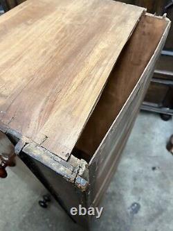 Large Victorian Mahogany & Veneer Chest Of Drawers