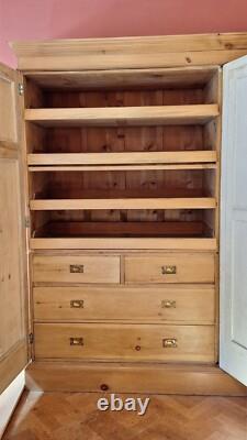 Large Victorian Pine Housekeepers Cupboard / Linen Press DISMANTLES