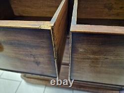 Large Victorian Two Over Two Mahogany Chest Of Drawers