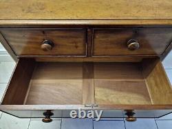 Large Victorian Two Over Two Mahogany Chest Of Drawers