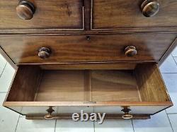 Large Victorian Two Over Two Mahogany Chest Of Drawers