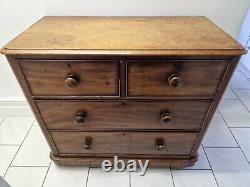 Large Victorian Two Over Two Mahogany Chest Of Drawers