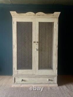 Large Vintage Continental Pine Wardrobe/ Storage Larder Cupboard French Armoire