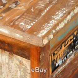 Large Vintage Cupboard Narrow Wooden Storage Sideboard Cabinet 3 Drawers 3 Doors