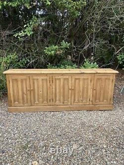 Large Vintage Pine Sideboard School Hall Toy Cupboard Storage Kitchen Cabinet