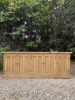 Large Vintage Pine Sideboard School Hall Toy Cupboard Storage Kitchen Cabinet