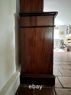 Large Vintage Victorian Style Glazed Bookcase Display Cabinet Cupboard Dresser