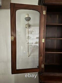 Large Vintage Victorian Style Glazed Bookcase Display Cabinet Cupboard Dresser