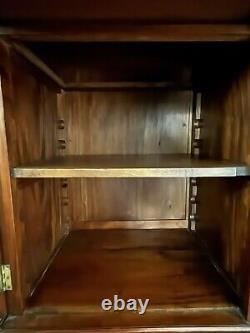 Large Vintage Victorian Style Glazed Bookcase Display Cabinet Cupboard Dresser