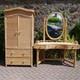 Large Vintage Wicker 2 Door Wardrobe. Bamboo Rattan Boho Tiki Retro