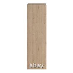 Large Wardrobe with 2 Sliding Doors & Mirror Jackson Hickory Finish