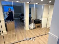 Large Wardrobes lighting mirrored doors ikea