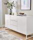 Large White Gloss Sideboard Cabinet Storage Unit Furniture