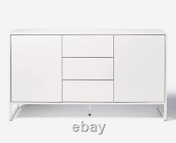 Large White Gloss Sideboard Cabinet Storage Unit Furniture