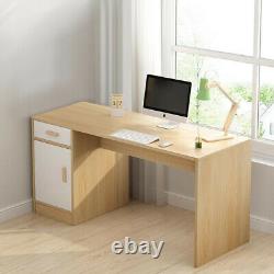 Large Wide Computer Desk WithDrawer Door Study PC Table Home Office Workstation UK