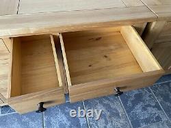 Large Wide Solid Oak 6 Drawer Sideboard H77 W180cm