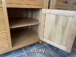 Large Wide Solid Oak 6 Drawer Sideboard H77 W180cm